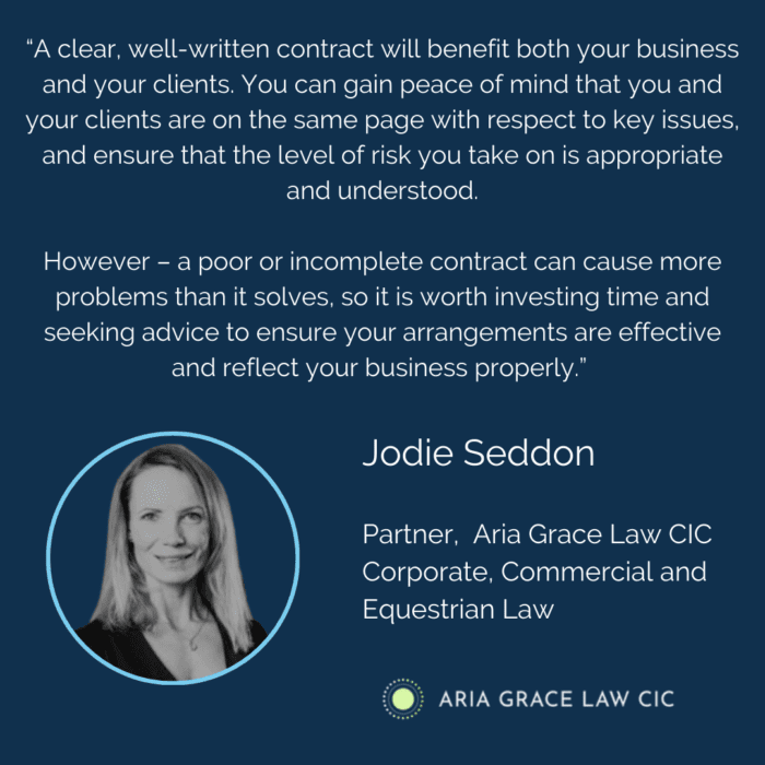 Quote from Jodie Seddon, Partner, Aria Grace Law