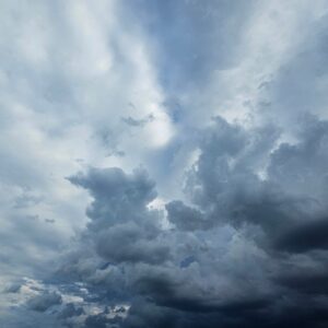 Dark sky before thunderstorm