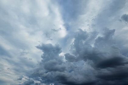 Dark sky before thunderstorm